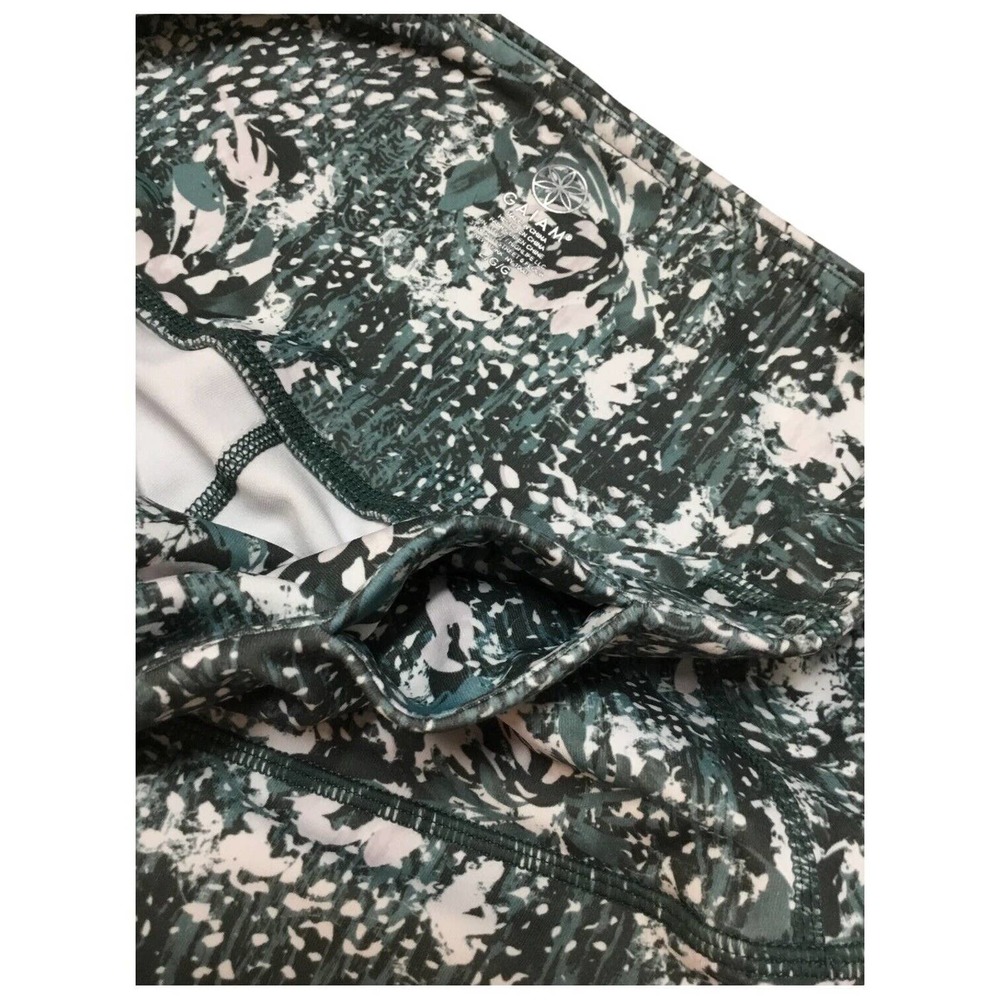 Gaiam Urban Chic Willow High Rise Workout Yoga Om Capri Leggings Green L - Picture 10 of 16